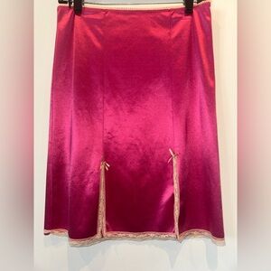 Shameless retro pin up slit lace skirt